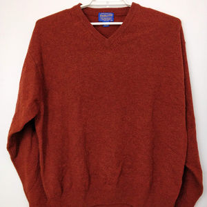 Pendleton Mens Red CrewNeck Sweater 100% Pure Wool